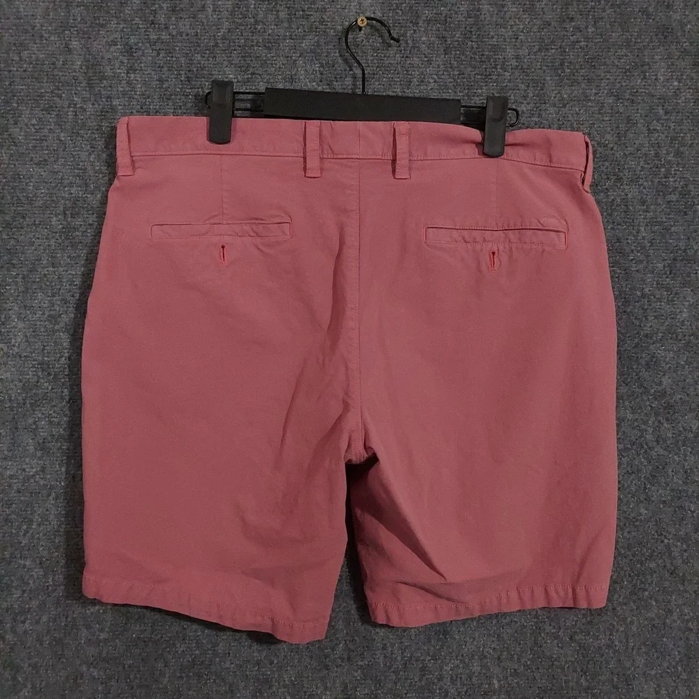 Johnnie-O Shorts Mens 35 Pink Pima Cotton Stretch Chino 9 Inseam Casual Summer